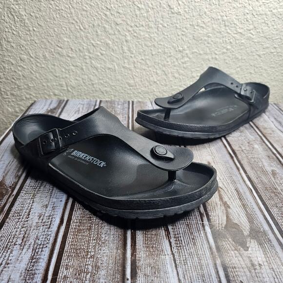 Birkenstock Gizeh eva black thong slide sandals size 40 beach pool shoes - Picture 1 of 7